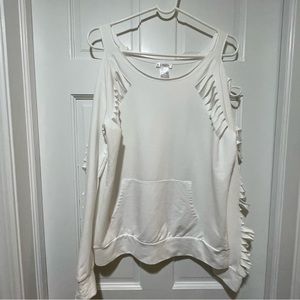 VENUS White Slash Detail Sweatshirt